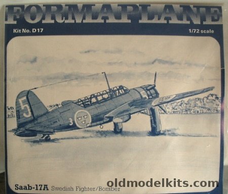 Formaplane 1/72 Saab 17A Fighter/Bomber, D17 plastic model kit